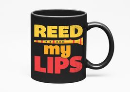 Make Your Mark Design Reed My Lips Witty Cute, Black 11oz Ceramic Mug - £17.02 GBP+