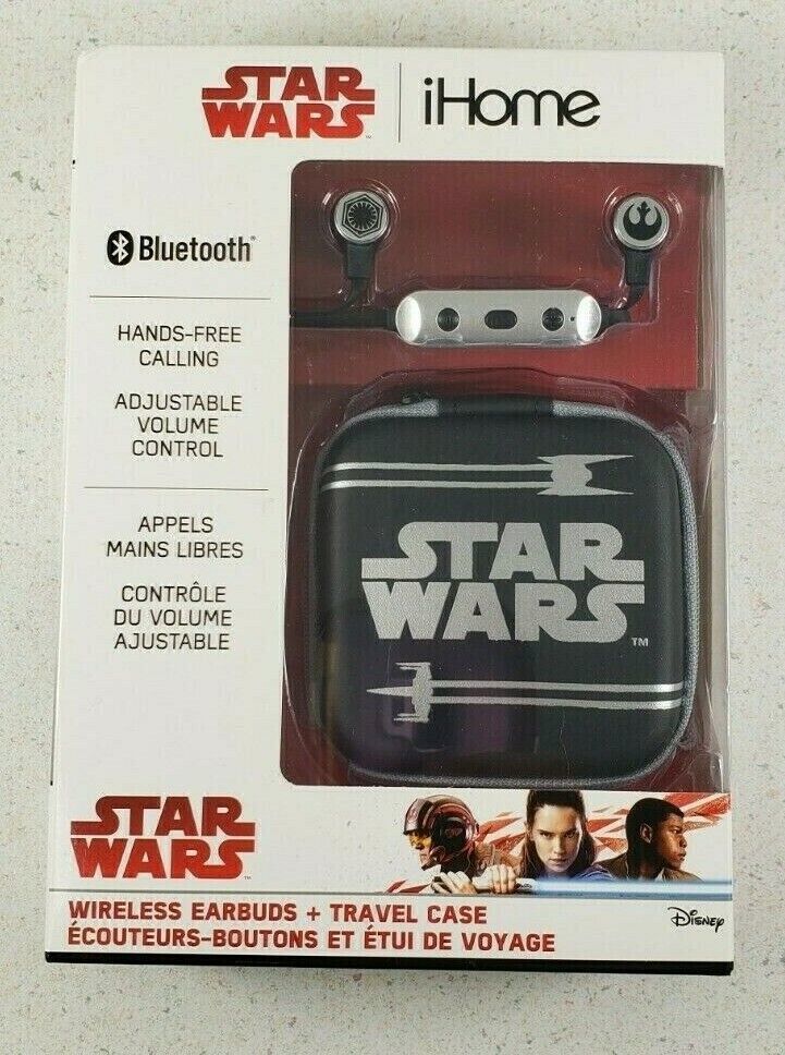 Star Wars LiB20FXv8 Bluetooth Earbuds Mic Remote Travel Case Black New Sealed - $38.36