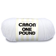 Caron 29401010501 One Pound Solids Yarn, 16oz, Gauge 4 Medium, 100% Acrylic - Wh - £23.58 GBP