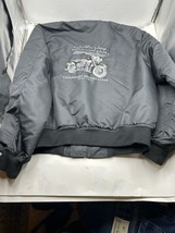 Vtg Harley Davidson Motorcycle Bomber Jacket Nylon Embroidered Biker Men... - $98.99