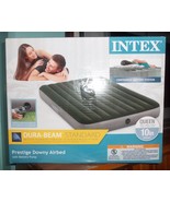 Intex 10 in High Prestige Queen Size Downy Airbed Mattress with Battery ... - £54.08 GBP