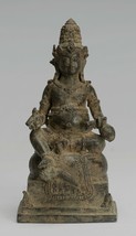 Antique Java Majapahit Style Seated Jambhala Statue God of Wealth - 20cm/8&quot; - £686.07 GBP