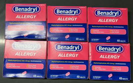 6x Benadryl Ultratabs Antihistamine Allergy Relief Medicine, 25 mg 48 ct - $17.81