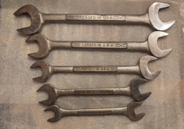 Vintage Craftsman 1/2” - 1” =V=  USA 5 Piece Double Open End Wrench Set - £30.92 GBP
