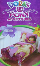 Dora The Explorer And Pony Pink Comforter Sheets 4PC Toddler Bedding Set New - £73.06 GBP