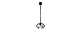 Black Metal Cage Modern Industrial Single Bulb Hanging Pendent Light - $131.46 CAD