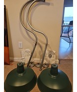 Lot of 2 Vintage Abolite Gooseneck Lights 141776 16.5&#39;&#39; Green Gas Station - $499.99