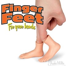 Pair of Finger Feet soft vinyl finger puppet 2&quot; Tall - Novelty Fun Gag G... - $8.20 CAD