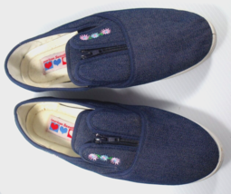 American Sweetheart Comfortable &amp; Casual Blue Denim Shoe Women Size 11W - $18.95