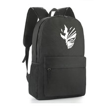 BLEACH Kurosaki ichigo mask printing backpack anime fans nylon school bag black  - £24.80 GBP