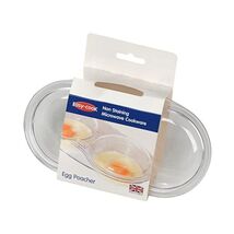Easy Cook 2 Cup Microwave Egg Poacher, Clear  - $33.00