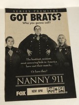 Nanny 911 Vintage Tv Guide Print Ad TPA15 - £4.69 GBP