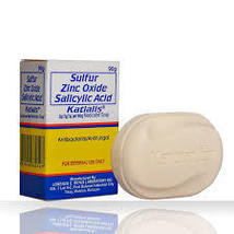 6 BARS KATIALIS SOAP  Sulfur Zinc Oxide Salicylic Acid Soap - £63.79 GBP