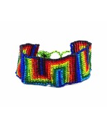 Mia Jewel Shop Multicolored Geometric Pattern Guatemalan Czech Glass See... - $327.89 MXN+