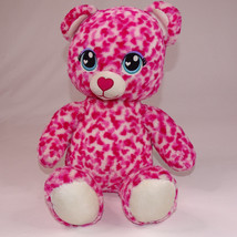 Build A Bear VALENTINE Bear Plush Stuffed Animal White Red &amp; Pink Hearts... - $10.69