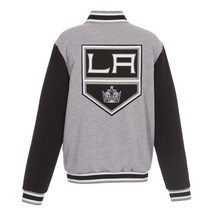 NHL Los Angeles Kings Reversible Full Snap Fleece Jacket JHD Embroidered Logos - £107.51 GBP