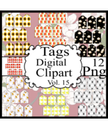 Tags Digital Clipart Vol. 15 - $37.30 MXN