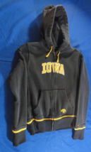 Nike University Of Iowa Hawkeyes Black Yellow Full Zip Hoodie Small 4-6 - $22.94