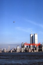 Original Lower Manhattan Skyline World Trade Center New York City Photo Slide - £22.36 GBP