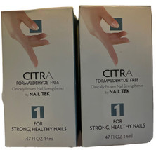Pack Of 2 Nail Tek CITRA Formaldehyde Free Nail Strengthener Step 1 - £11.64 GBP
