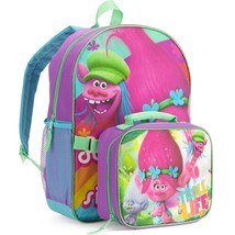 DreamWorks Trolls 16&quot; inches Large Backpack with Insulated Lunch Tote Bag NEW !! - £20.56 GBP