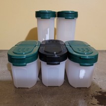 VINTAGE TUPPERWARE SPICE CONTAINERS  2 LG 3 SM - £11.33 GBP