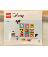 Disney Lego Instruction Book ONLY #43221 100 Years of Disney Animation I... - $10.99