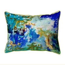 Betsy Drake Abstract Blue Extra Large Zippered Pillow 20x24 - £49.34 GBP