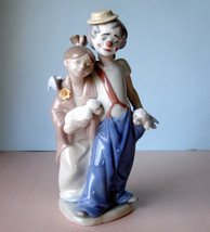 Lladro Pals Forever 2000 Society Figurine #7686 Clown-Girl-Puppies 8.75"H New - $141.47
