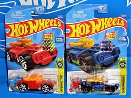 Hot Wheels Factory Set New For 2022 Lot of 2 Bricking Speed Red &amp; Blue - £3.91 GBP