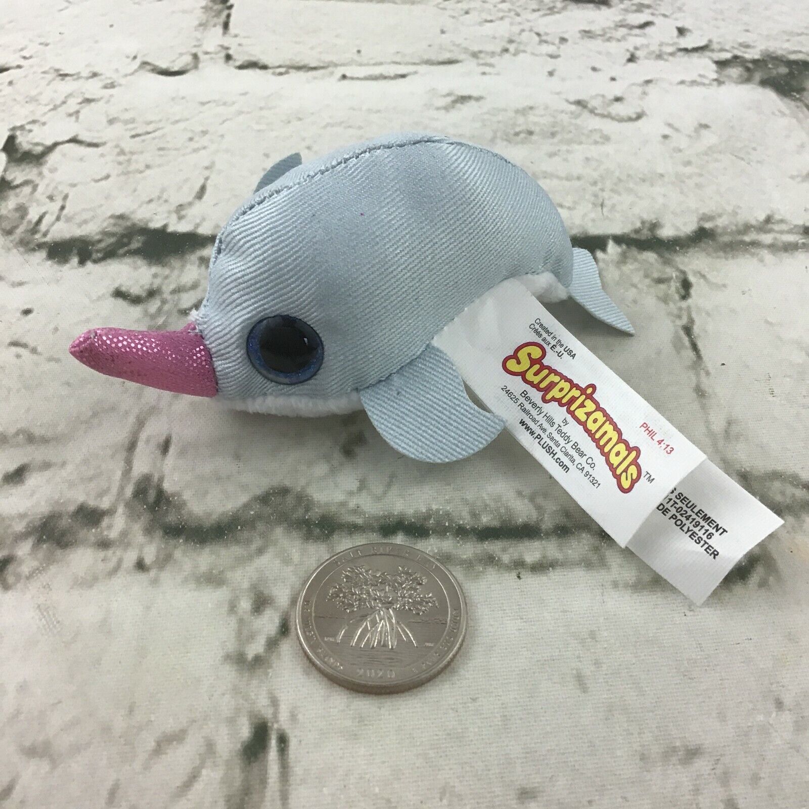 Primary image for Surprizamals Narwhal Miniature Plush Toy Stuffed Animal