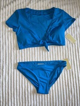 Michael Kors 2 Piece Halter Bikini Swimsuit Turquoise Size Small NEW - £95.12 GBP