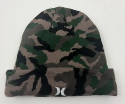 Hurley Men&#39;s M Icon Cuff Beanie Knit Hat Camo New! NWT - £14.33 GBP