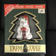 COCA-COLA POLAR BEAR TRIM-A-TREE COLLECTION CHRISTMAS ORNAMENT  1996 - $9.50