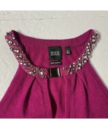 NWT Saks Fifth Avenue 100% Cashmere Rhinestones Sleeveless Fuchsia Blous... - $792.20 MXN