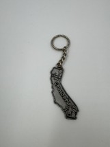 Vintage I Love You California Metal Keyring State Shaped - $11.30