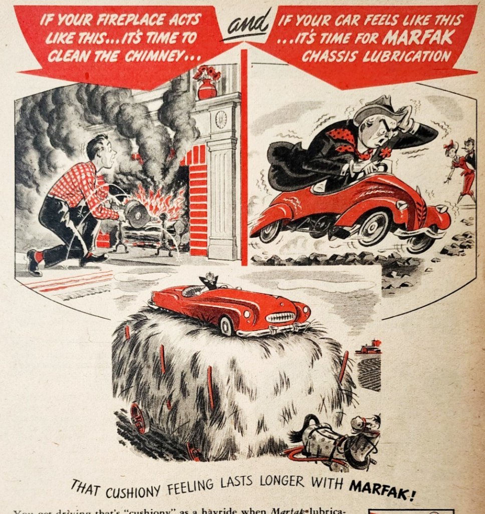 1950 Texaco Gas &amp; Oil Marfax Advertisement Automobilia Vintage Lubricant... - $29.99