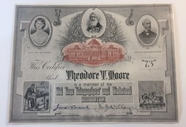 Old Time Telegraphers&#39; and Historical Association Membership Certificate 1905 - £225.66 GBP