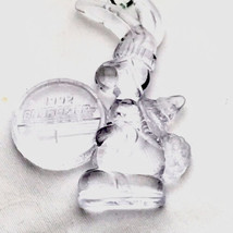 1992 Energizer Battery Bunny Mascot Christmas Ornament Clear Acrylic Vintage 90s - £10.16 GBP