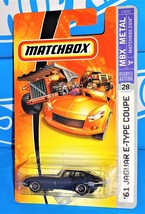 Matchbox 2007 MBX Metal #28 &#39;61 Jaguar E-Type Coupe Mtflk Dark Blue - £6.23 GBP