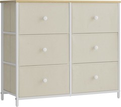 The Yard&#39;S Songmics Fabric Dresser With Six Drawers And A Metal Frame For A - £57.49 GBP