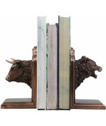 Wall Street Stock Market Bull VS Bear Bookends Bronze Electroplated Figu... - £59.07 GBP