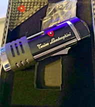 Cigar Lighter Tonino Lamborghini  Black Dual Flame  Keychain Flame Adjuster - $24.63