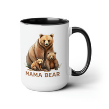 mama bear and cubs mothers day gift Two-Tone Coffee Mugs, 15oz for her  - $24.00