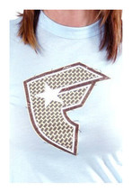Famous Stars &amp; Straps Womens Sky Blue Weave BOH Juniors T-Shirt New with Tags - £16.81 GBP