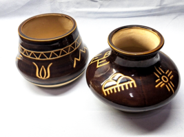 Saguaro Southwest Pottery NATIVE AMERICAN STONEWARE Bowl Urn  - MATCHED ... - £62.00 GBP