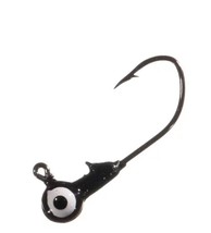 Arkie Painted Jig Heads Fish Hooks W/Light Wire Hook, Black, 1/16 Oz, Pa... - $6.95