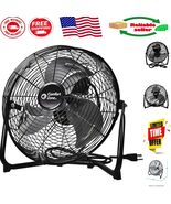 Durable 12-inch Floor or Table Fan - Metal Construction, 3 Speeds, Black... - $75.52 CAD