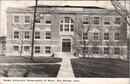 Des Moines Iowa Drake Univ Conserv or Music 1909 to Pleasantville IA Postcard X8 - £5.55 GBP
