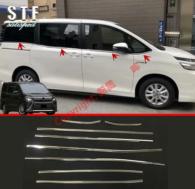 Eel window frame trim below for toyota voxy r80 2018 2019 2020 car accessories stickers thumb200
